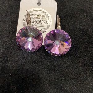 earrings with Swarovski crystals